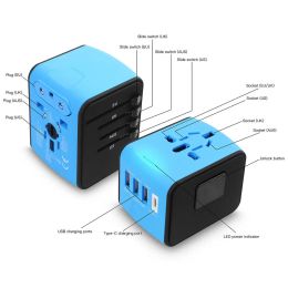 International Universal Travel Adapter 3 USB &Type-C Outlet Converter Plug Power Adapter Plug Charger