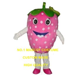 pink strawberry mascot custom cartoon character adult size carnival costume 3077 Mascot Costumes