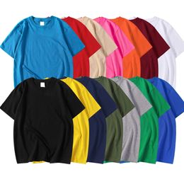 Candy Colour 100 Cotton TShirts Men Women 14 Colours Oversized Short Sleeves High Quality Brand Tee Clothing Soft T Shirts 240527