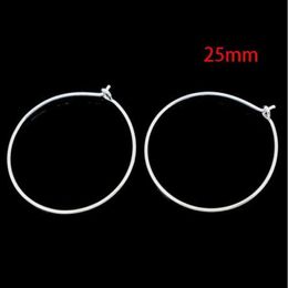 mic 1000pcs silver plated wine glass charms wire hoops 25mm jewelry diy jewelry findings components hot 279e