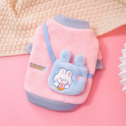 Dog Apparel Pet Warm Sweater Autumn Winter Medium Small Clothes Sweet Satchel Pink Shirt Kitten Puppy Cute Pullover Chihuahua Yorkshire