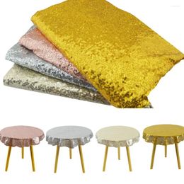 Table Cloth Round 60 Sequin Tablecloth Glitter For Wedding Banquet Christmas Birthday Party Decoration Home Gold Tea