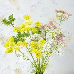 Decorative Flowers Korean Pastoral 3 Head Lace Artificial Plants Wedding Pography Props Home El Decoration