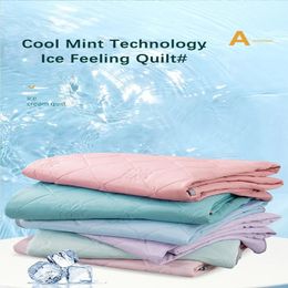 Class A Cool Feeling Antibacterial Ice Cream Summer Quilt Washable Cooling Silk Core Air Conditioni 240521