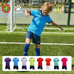 KELME KDIS Football Jersey Personalised Custom Boy Soccer Set Training Suit Original Team Short Sleeve Child 240528