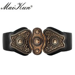 MaiKun Wide Belts for Women belt Designer Brand Elastic Belt High Quality 201117 262O
