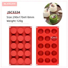 Flat Cylinder Silicone Mold For Baking Chocolate Cover Cookie Sandwich Cookies Muffin Cupcake Brownie Cake Pudding Jello Mould