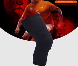 1PC high quality Breathable Sports Football Basketball Knee Pads Honeycomb Knee Brace Leg Sleeve Calf Compression Knee Support Pro7122592