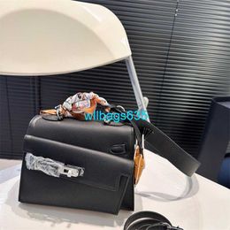 Shoulder Bag Ky Desordre Handbag Leather Totes Fully Handmade Wax Thread Doublesided Bag Imported Palm Pattern Genuine Leather Single Shoul with logo WLNE