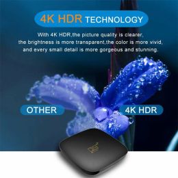 Tv Box 2023 New Rom1126h.265 Hevc Technology 4k Hdr Technology 4.1 Infrared Remote Control D9 5g Tv Box Set-top Box