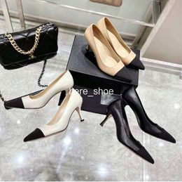 Leather Womens High Heels Designer Fashion pointy dress Shoes Sexy Stiletto Party Sheepskin Work quality boat LACES