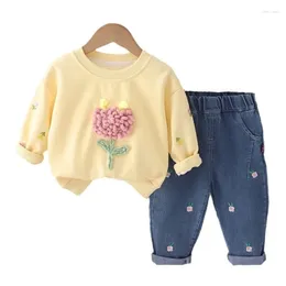 Clothing Sets Spring Autumn Baby Girls Clothes Suit Children T-Shirt Pants 2Pcs/Sets Infant Outfits Toddler Casual Costume Kids Sportswear