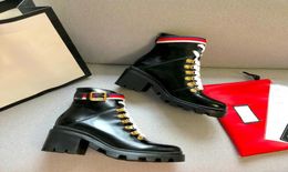 Luxury Black Leather Ankle Boot With Buckle Blue Red White Womens Brands Martin Boots Platform Casual Designer Desert Boot Snow Wo7127266