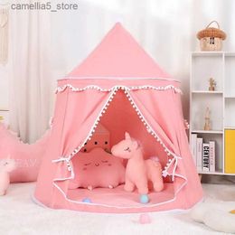 Toy Tents Children Teepee Tent Game House Indoor Baby Game Portable Princess Castle Small House Mongolian Birthday Tent Q240528