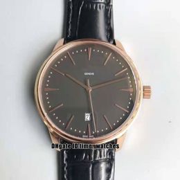 NEW Rose Gold Case 85180 000R-9166 85180 000R-9232 Miyota 8215 Automatic Mens Watch Black Dial Leather Strap 40mm Gents Watches 9 Colour 238z