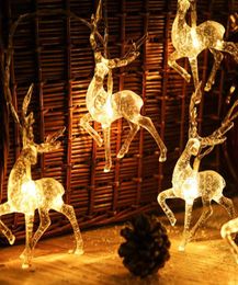20pcs christmas Deer lights outdoor decoration 3m led curtain icicle string lights new year wedding party garland light LED ins Y05766641