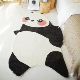 Carpets Panda Shape Soft Fleece Living Room Sofa Carpet Plush Bedroom Cover Mattress Bedside Door Window Big Size Rugs