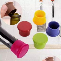 Other Kitchen Tools Ups 5 Colours Sile Wine Bottle Stopper Fresh Cap Sealed Seasoning Drop Delivery Home Garden Kitchen, Dining Bar Dhtva