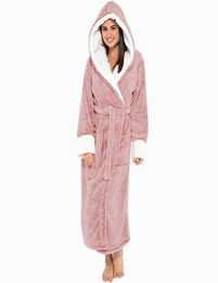 Spring Autumn Winter sleepwear women039s robes S5XL Women039s bathrobes hooded Long sleeve Robe Niggown women homewear bath8039900