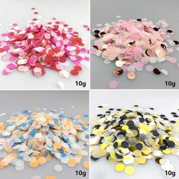 Banners Streamers Confetti 10g/Bag Melange Paper Confetti Wedding Birthday Party Decoration DIY Round Transparent Filled Balloon Confetti Supplies d240528