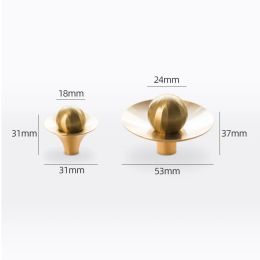 Round Crystal Brass Furniture Handles Novelty Stone Door Knobs and Handles for Kitchen Cabinet Cupboard Copper Drawer Pulls