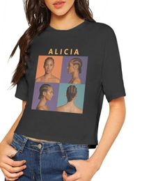 Alicia Keys T Shirt Midriffbaring Casual Womens Classic Design Comfortable Sweatshirts Multi Novelty Clothing Breathable Short Sl5119698