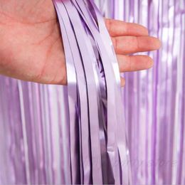 Banners Streamers Confetti 1 * 2m Matte Rain Curtain Wedding Rainbow Rain Fringe Curtain Childrens Birthday Party Decoration Party Favours Wedding Decorati d240528