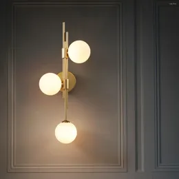 Wall Lamp 2024 Modern Led Glass Ball For Living Room Study Bedside Loft Home Bathroom Mirror Light