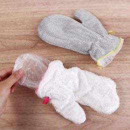 Disposable Gloves Reusable Bamboo Fiber Non-slip Oilproof Pot Pan Bowl Scrubber Thick Waterproof Liner Dishwashing Bathroom