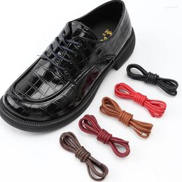 Shoe Parts 1 Pair Boots Loafers Lace Waxed Cotton Round Laces Leather Oxford Shoelaces Waterproof Shoelace Women Men