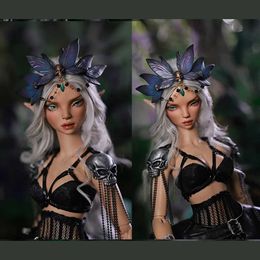 Dolls Minifee Nada BJD Doll 1/4 Fairyland Dark Elf Warrior Nuia MSD Designer Complete Elegant Sculpt Tanning Skeleton Fluorescence Y240528