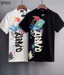 DSQ PHANTOM TURTLE Men039s TShirts Mens Designer T Shirts Black White Back Cool Tshirt Men Summer Italian Fashion Casual Stre9234593