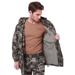 Military Uniform Men's M65 Trench Coat Male Solid Camouflage Wadded 101st Airborne Force Tactical Jacket Coat Men Clothing