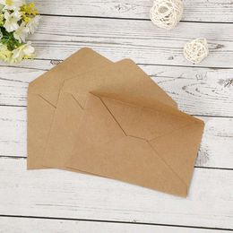 6pcs Thank You Folding Gift Kraft Message DIY Decoration Holiday Greeting Card Envelope Seaing Sticker Student Stationery