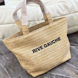 Luxury designer beach bag cosmetic bag luxury Tote bag Designer makeup bag women handbag embroidered grass woven vegetable basket shoulderbag
