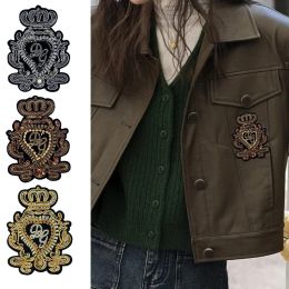 Toothbrush Embroidery Metal Patch Letter Leaf Crown Applique Clothes Jacket Badge Patches for Clothing YT202210082
