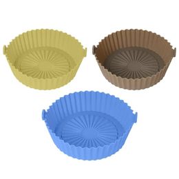 Air Fryer Silicone Pot Air Fryer Accessories Insulation Pad Reusable Silicone Baking Pot Baking Tool Available on Both Sides