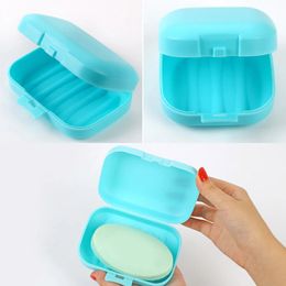 Travel Soap Dish Box Holder Container Portable Colour Sealed Soap Case Bathroom Soap Holders Round Travel Supplies