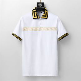 mens polo shirt designer polos shirts for man fashion focus embroidery snake garter little bees printing pattern clothes clothing tee black and white mens t shirtP31