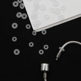 White Rubber Clip Charms Safety Stopper Bead Fits Original Fine Charm Bracelets & Necklaces