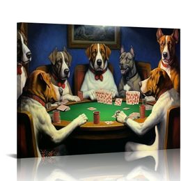 -Dogs Playing Poker by Reproduction Giclee Wall Art Canvas Prints