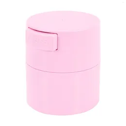 Jewellery Pouches Eyelash Glue Storage Eyelashes Extension Adhesive Stand Jar Activated Sealed Box 4 Cells Container Pink
