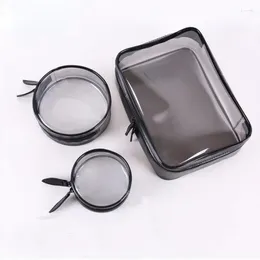 Cosmetic Bags Travel Women Transparent Bag Small Large Clear PVC Makeup Beauty Case Bath Wash Organizer Zipper Pouch