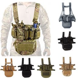 Tactical Camouflage Chest Rig Molle Vest Accessory Mag Pouch Magazine Bag Carrier Outdoor Sports Airsoft Gear Combat Assault NO06-033B Pkedk