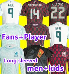 2024 Mexico Soccer Jersey Home Away RAULCHICHARITO LOZANO DOS SANTOS 24 25 Club Football Shirt Kids Kit H.LOZANO Men Sets Uniforms Fans Player Version Long sleeved