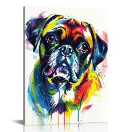 Valp Positivt citatkonsttryck, Pet Canvas Målande valpkonstverk, Burnes Mountain Dog ljus och färgstark konsttryck, akvarell Originalkonstverk för sovrum
