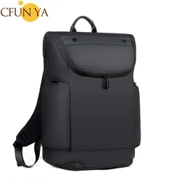 Backpack CFUN YA Luxury Men's Business 15.6 Inch Computer Backpacks Wide Open Travel Shoulder Bags Waterproof College Schoolbag