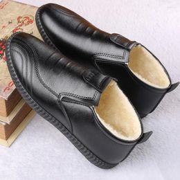 Casual Shoes Italian Mens High Top 2024 Winter Plush Loafers Leather Moccasins Flats Men Breathable Slip On Boat Shoe