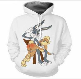 Release New Fashion Man Women Designer Perfect Harajuku Style Bugs Bunny 3D Print Long Sleeve Hoodies Casual Sportswear RW0772940104