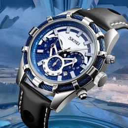 Armbanduhr Skmei Top Luxury Quartz Watch Männer Wecker Wecker Chrono Sports wasserdichte Uhren Montre Homme Multifunktion